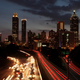 Atlanta city skyline at night